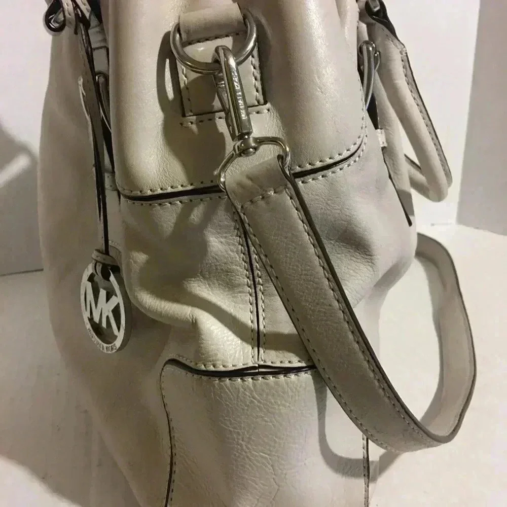 Michael kors master  leather mix satchel handbag